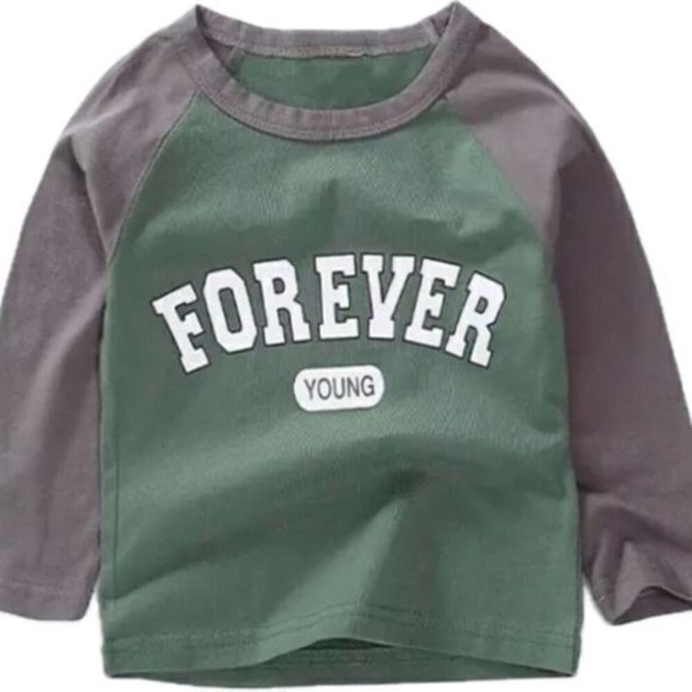 New Long sleeved boy girl baseball style t-shirt size 7-8 - Picture 1 of 1